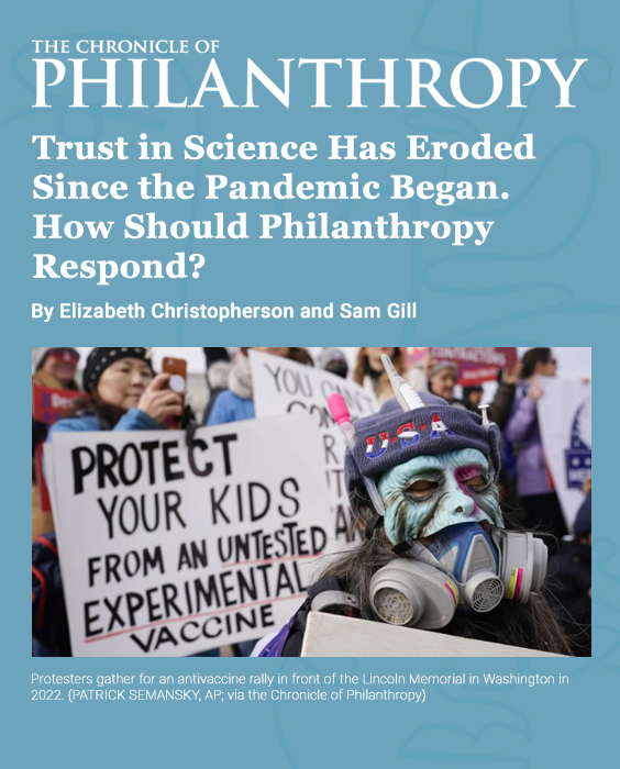 “Trust in Science Has Eroded Since the Pandemic Began. How Should Philanthropy Respond?,” Writes Doris Duke Foundation President and CEO Sam Gill in the Chronicle of Philanthropy