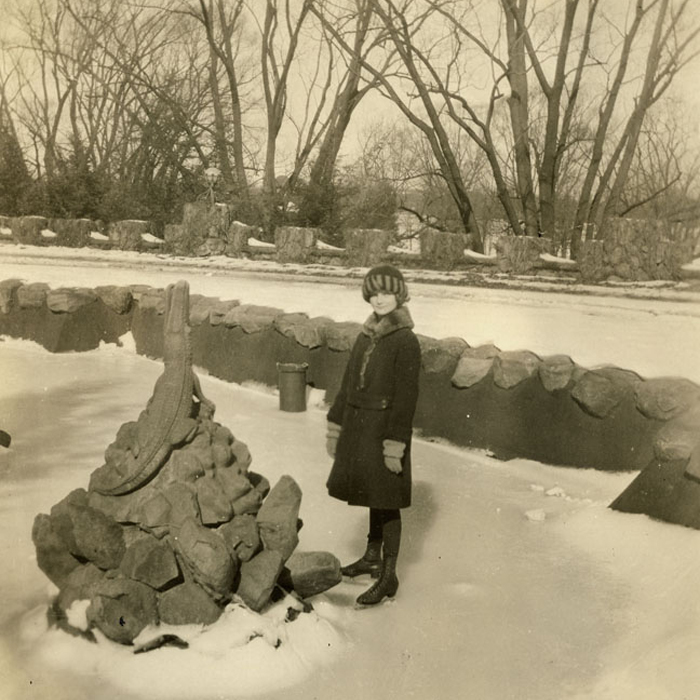 Doris Duke's childhood was divided between time spent at the family townhouse in New York City; Rough Point, their home in Newport, R.I.; and Duke Farms, a 2,700-acre property in Hillsborough, N.J., transformed by her father, James Buchanan (J.B.) Duke, to reflect the North Carolina piedmont farms of his youth. Doris Duke, pictured here ice skating in one of Duke Farms' fountains in the 1920s, inherited these properties after her father's death in 1925. Today, inspired by the written guidance in her will, Duke Farms is an environmental center and Rough Point is a public museum.&nbsp;
&nbsp;